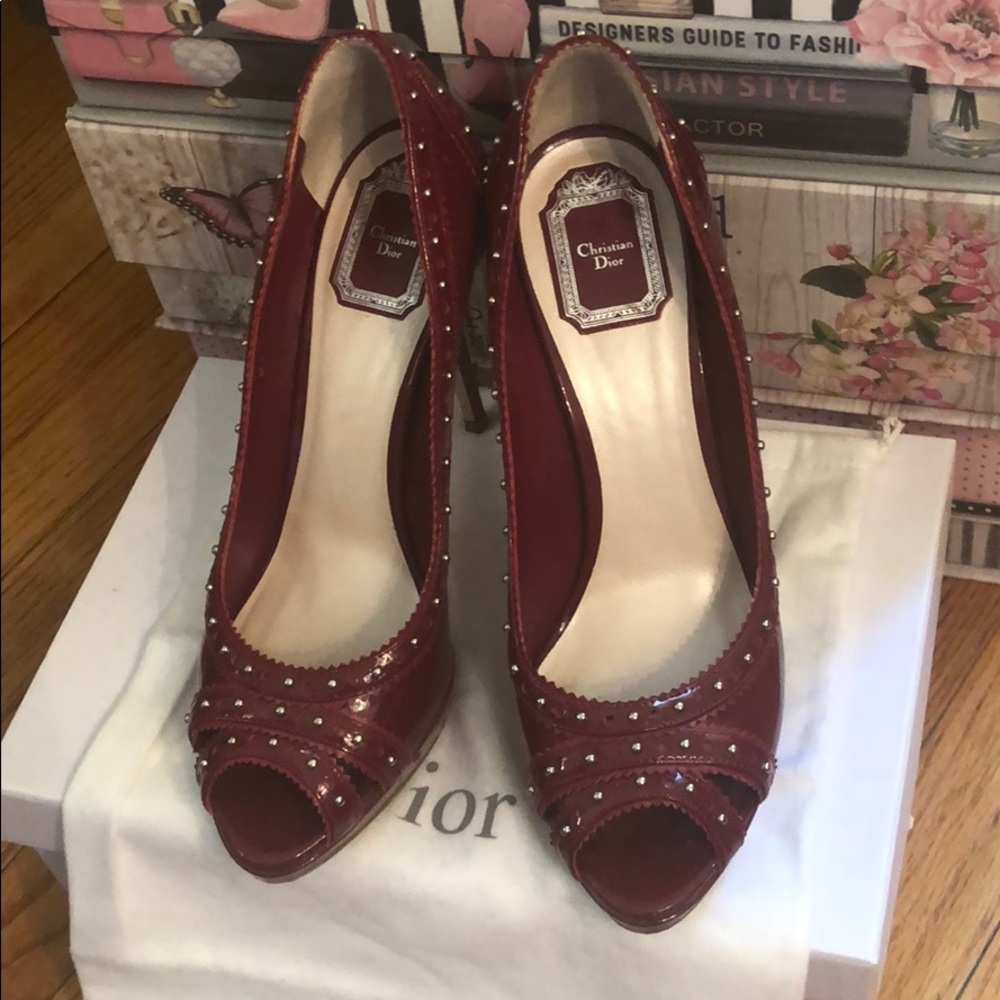 Christian Dior Red Bonnie Pump